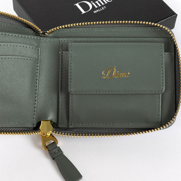 Dime MTL - Cursive ZIP Wallet - Green