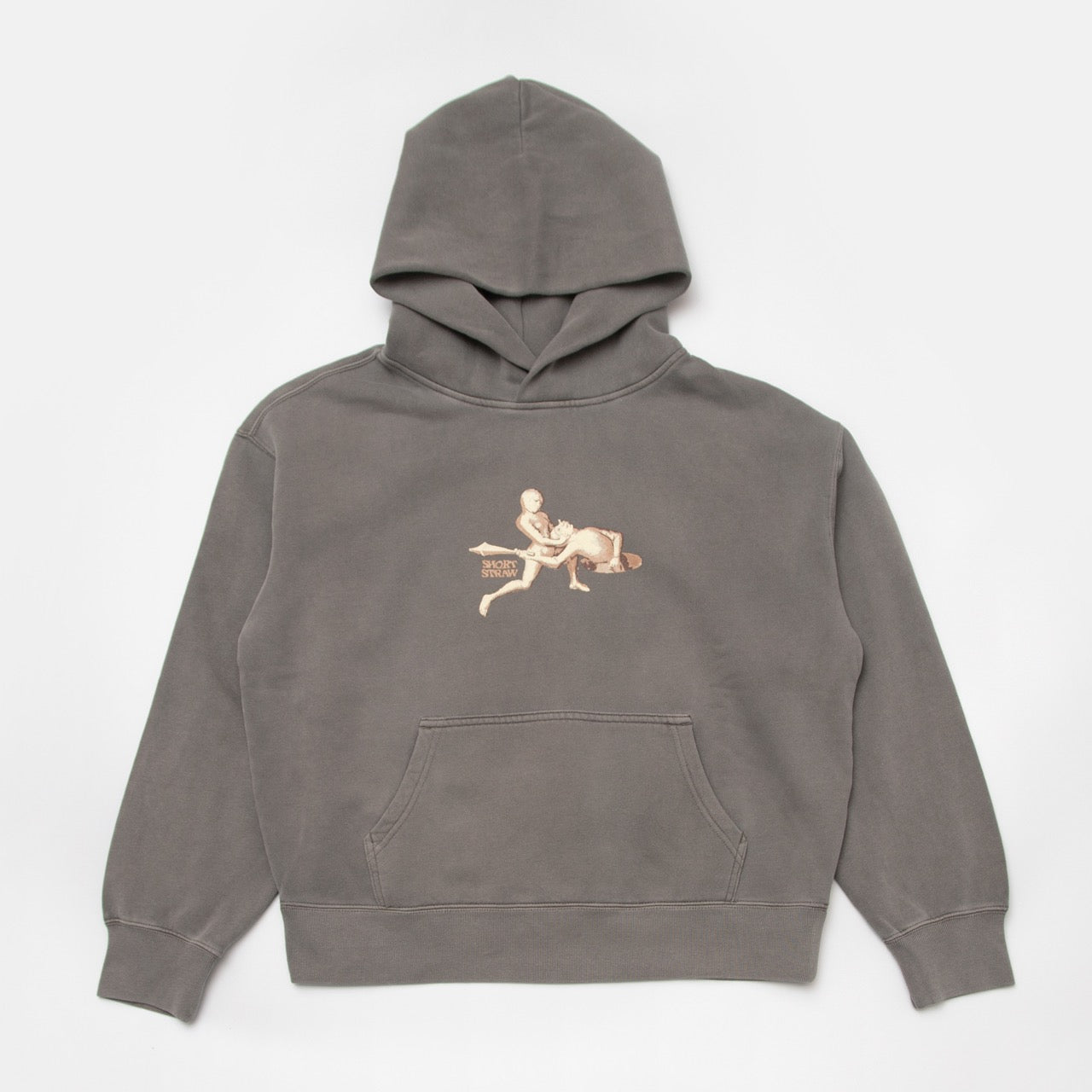 Short Straw - Divorce Hooded Pullover Enby Sweatshirt - Faded Black