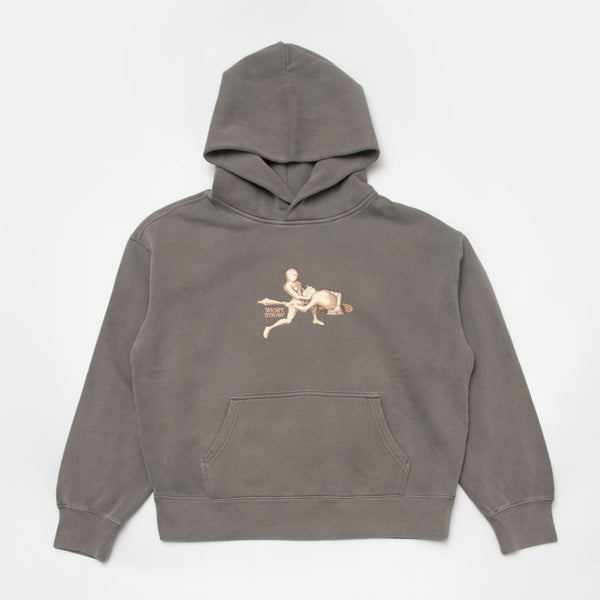 Short Straw - Divorce Hooded Pullover Enby Sweatshirt - Faded Black