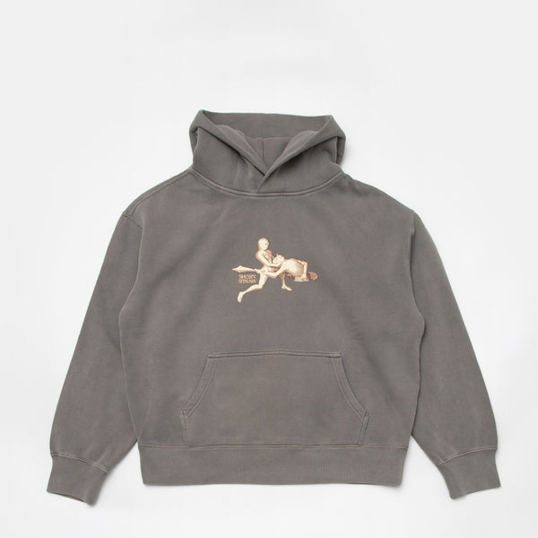 Short Straw - Divorce Hooded Pullover Enby Sweatshirt - Faded Black