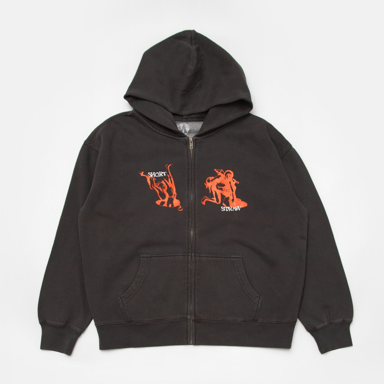 Short Straw - Divorce Hooded Zip Enby Sweatshirt - Black