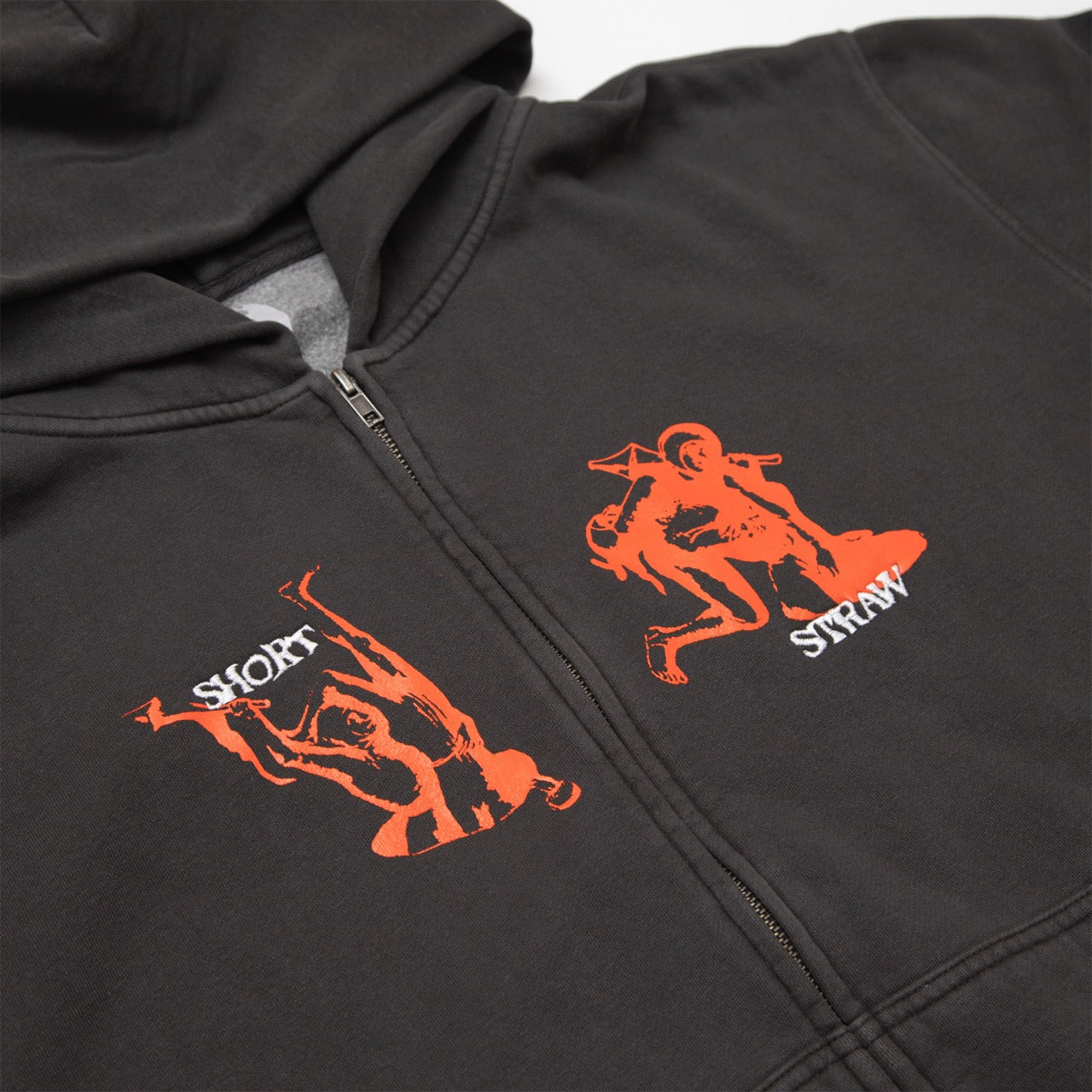 Short Straw - Divorce Hooded Zip Enby Sweatshirt - Black