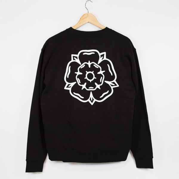 Don't Mess With Yorkshire - Rose Crewneck Sweatshirt - Black