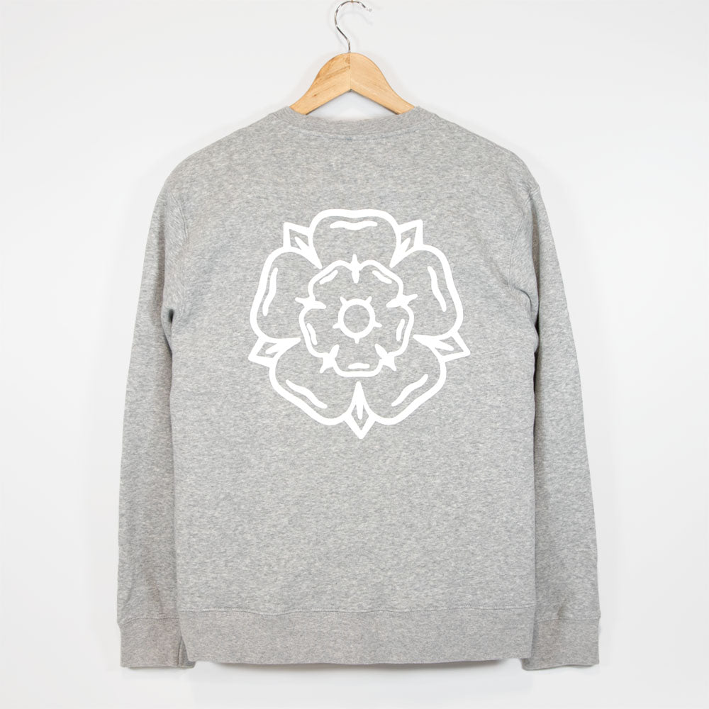 Don't Mess With Yorkshire - Rose Crewneck Sweatshirt - Grey Heather