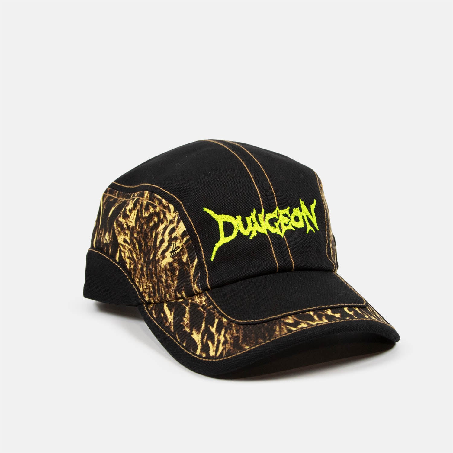 Dungeon - Scrawl Logo Camo Swirl Cap - Black / Duck Camo
