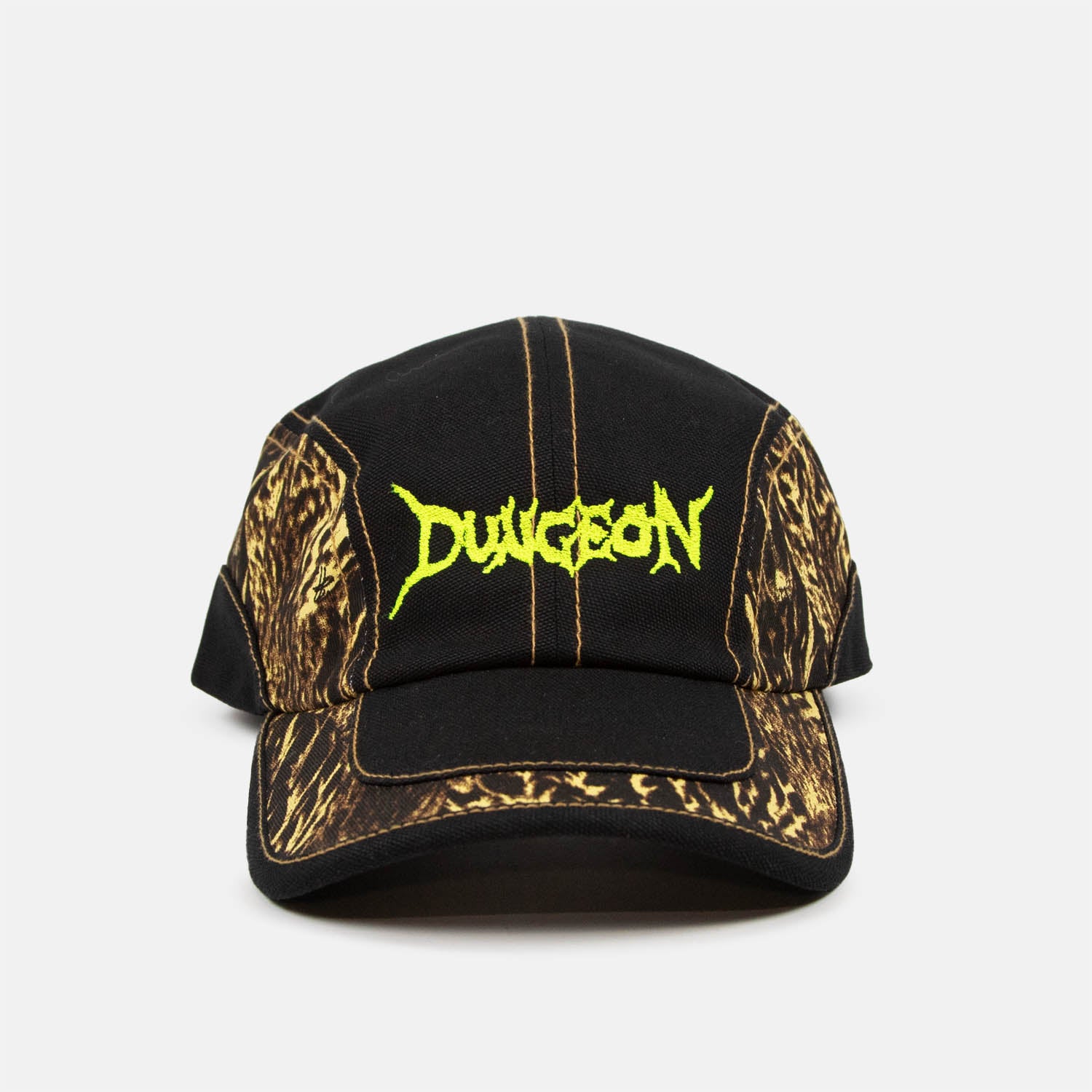 Dungeon - Scrawl Logo Camo Swirl Cap - Black / Duck Camo