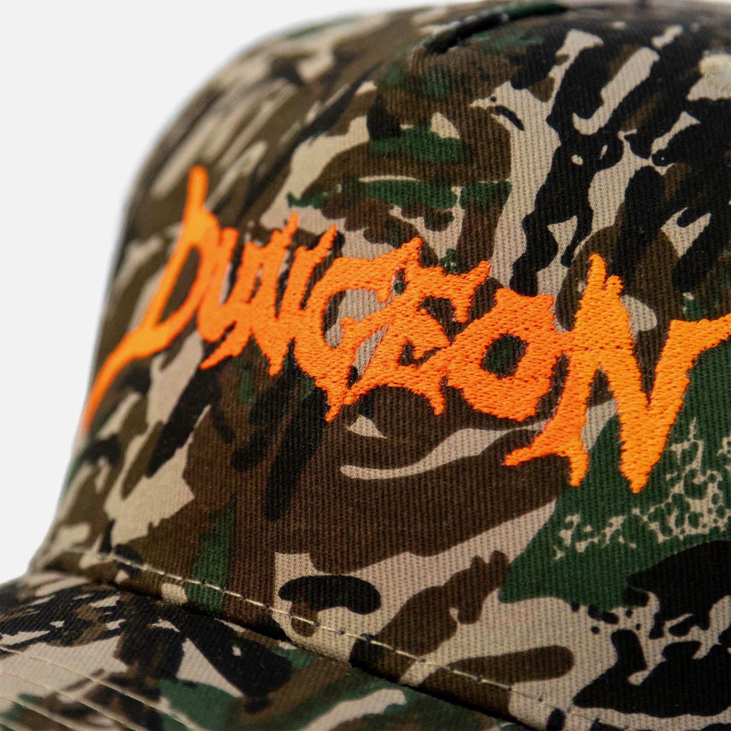 Dungeon - Scrawl Logo Cap - Forest Camo / Orange