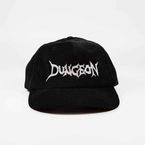 Dungeon - Logo Corduroy Cap - Black / Glow In The Dark