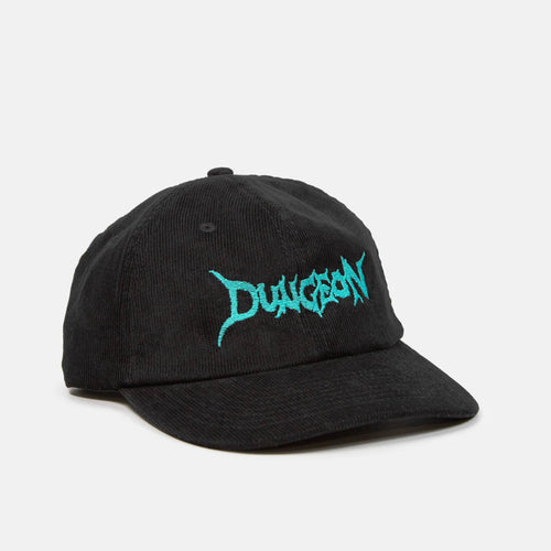 Dungeon - Logo Corduroy Cap - Black / Aqua
