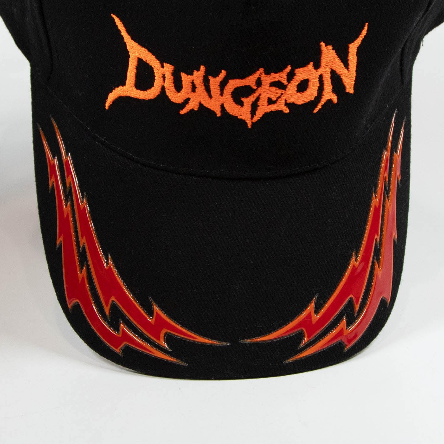 Dungeon - Scrawl Logo Bolt Fusion Cap - Black / Orange