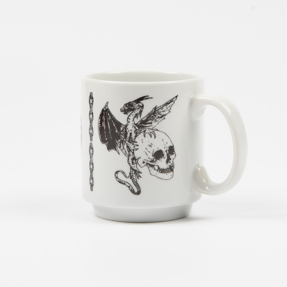 Dungeon - Dragon Dies Stacking Mug - White