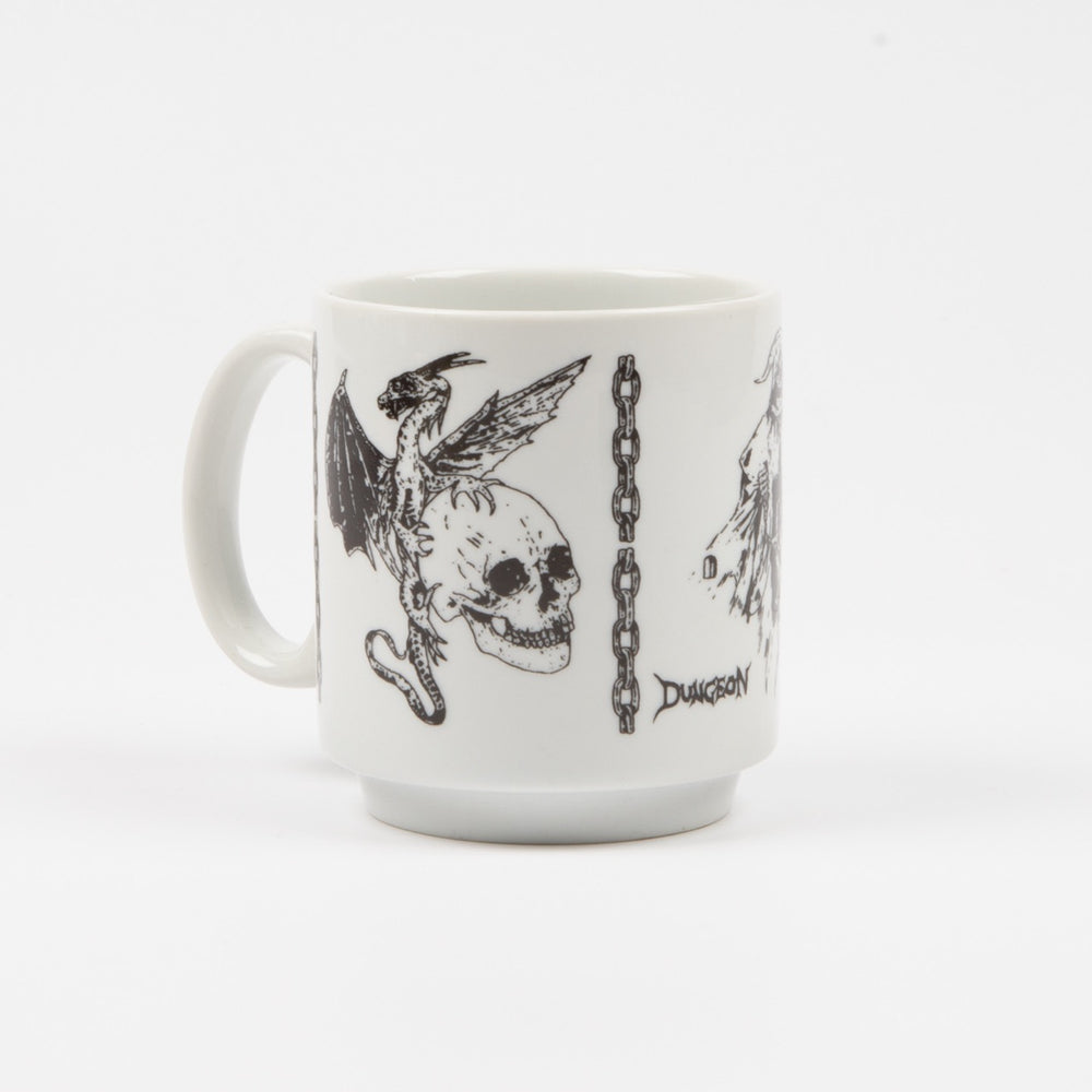 Dungeon - Dragon Dies Stacking Mug - White