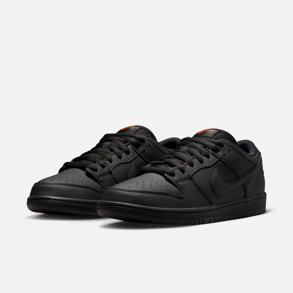 Nike SB Orange Label Dunk Low Pro Shoes Black Black Black Black UK 3.5