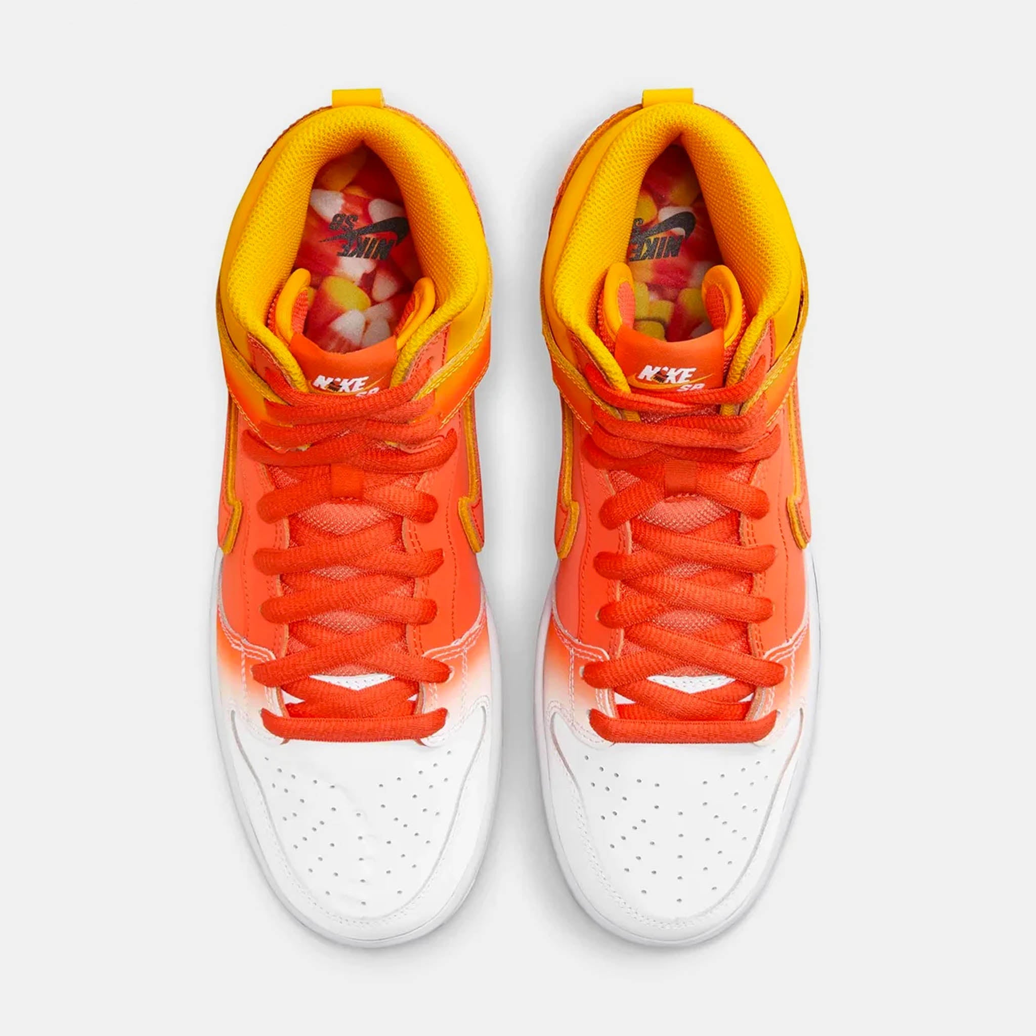 Nike SB 'Candy Corn' Dunk High Pro Shoes Amarillo Orange