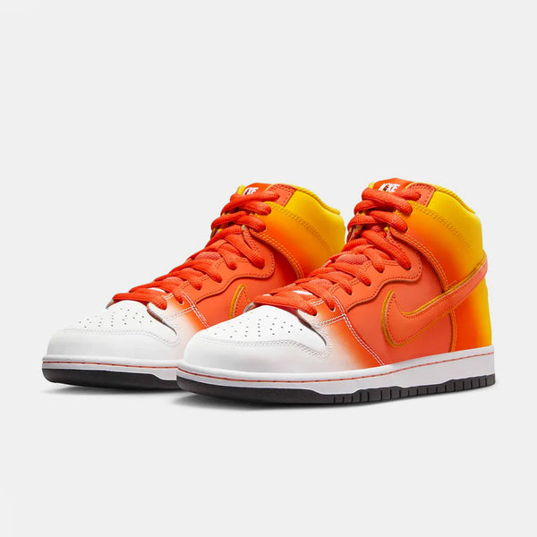 Nike SB - 'Candy Corn' Dunk High Pro Shoes - Amarillo / Orange - Black - White