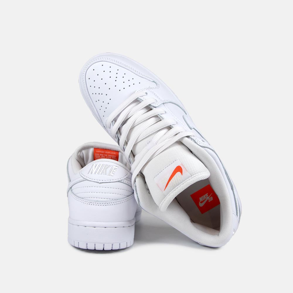 Nike SB Orange Label Dunk Low Pro Shoes White White Welcome Skate Store