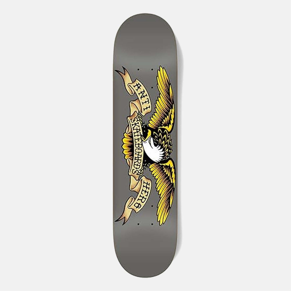 Anti Hero Skateboards - 8.25" Team Classic Eagle Skateboard Deck - Grey