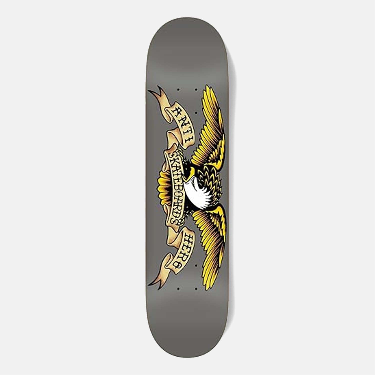 Anti Hero Skateboards - 8.25" Team Classic Eagle Skateboard Deck - Grey