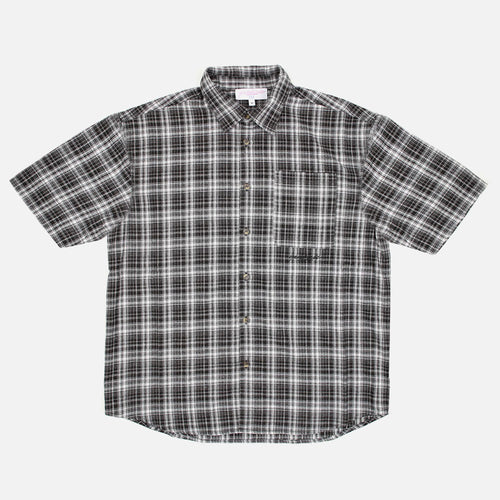 Yardsale - Faded Plaid Shirt - Black