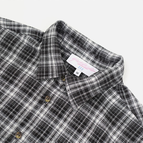 Yardsale - Faded Plaid Shirt - Black
