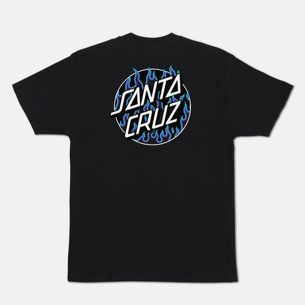 Santa Cruz - Thrasher Flame Dot T-Shirt - Black