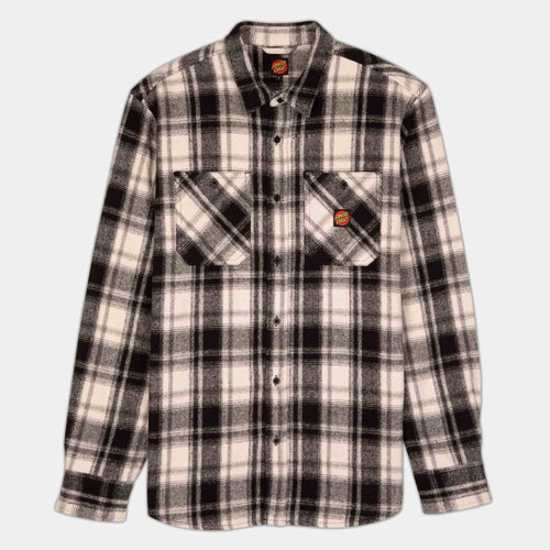 Santa Cruz - Apex Flannel Longsleeve Shirt - Black / White Check