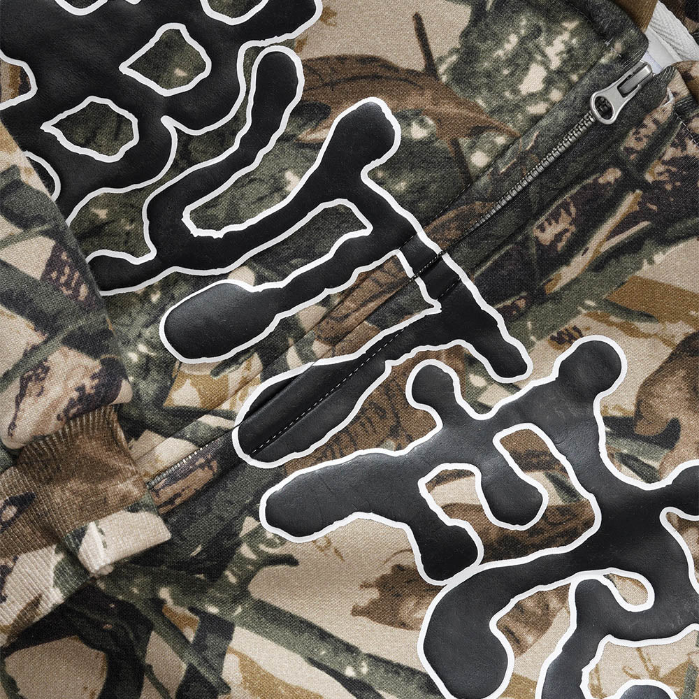 Butter Goods - Ink Zip-Thru Hooded Sweatshirt - Camo