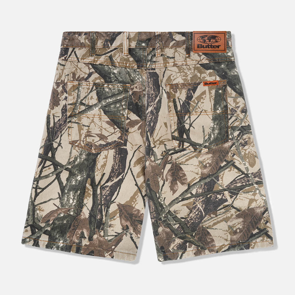 Butter Goods - Foliage Camo Denim Shorts - Tan