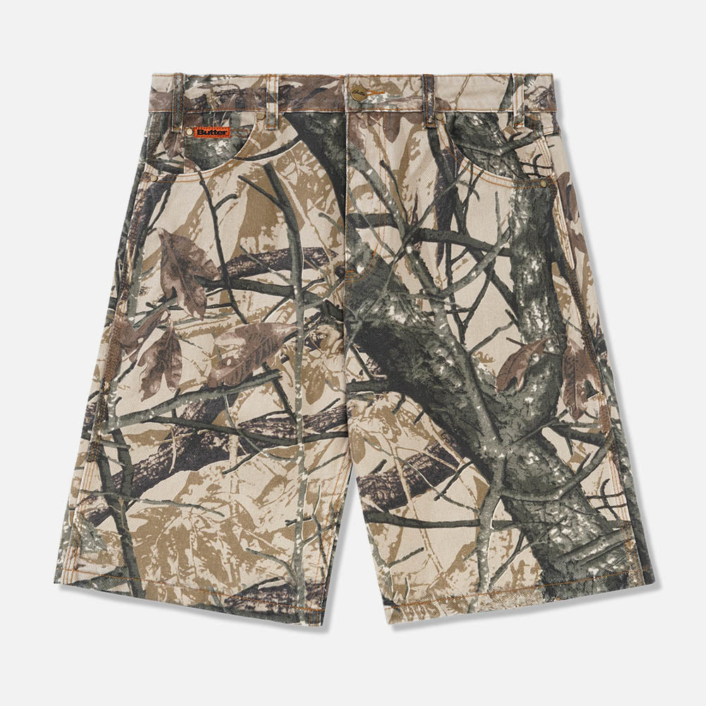 Butter Goods - Foliage Camo Denim Shorts - Tan