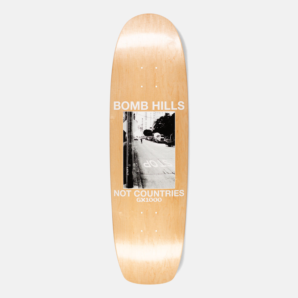 GX1000 - 9.0" Bomb Hills Cruiser Shaped Skateboard Deck