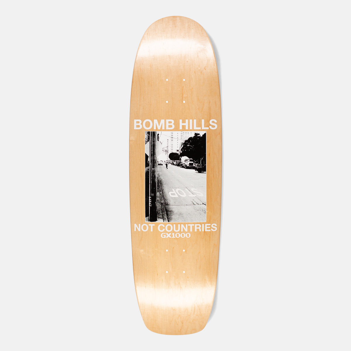 GX1000 - 9.0" Bomb Hills Cruiser Shaped Skateboard Deck