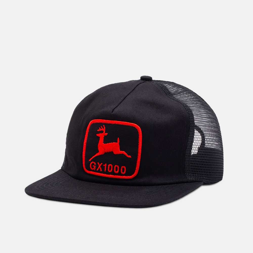 GX1000 - Deer Mesh Snapback Cap - Black / Orange