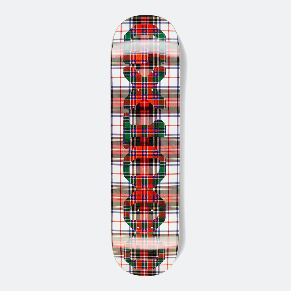 GX1000 - 8.5" OG Logo Tartan Skateboard Deck - White