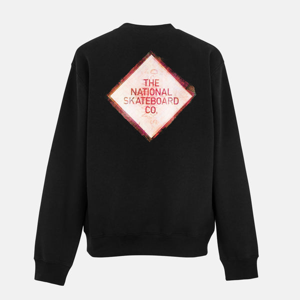 The National Skateboard Co. - GEL PRINT CREWNECK - BLACK