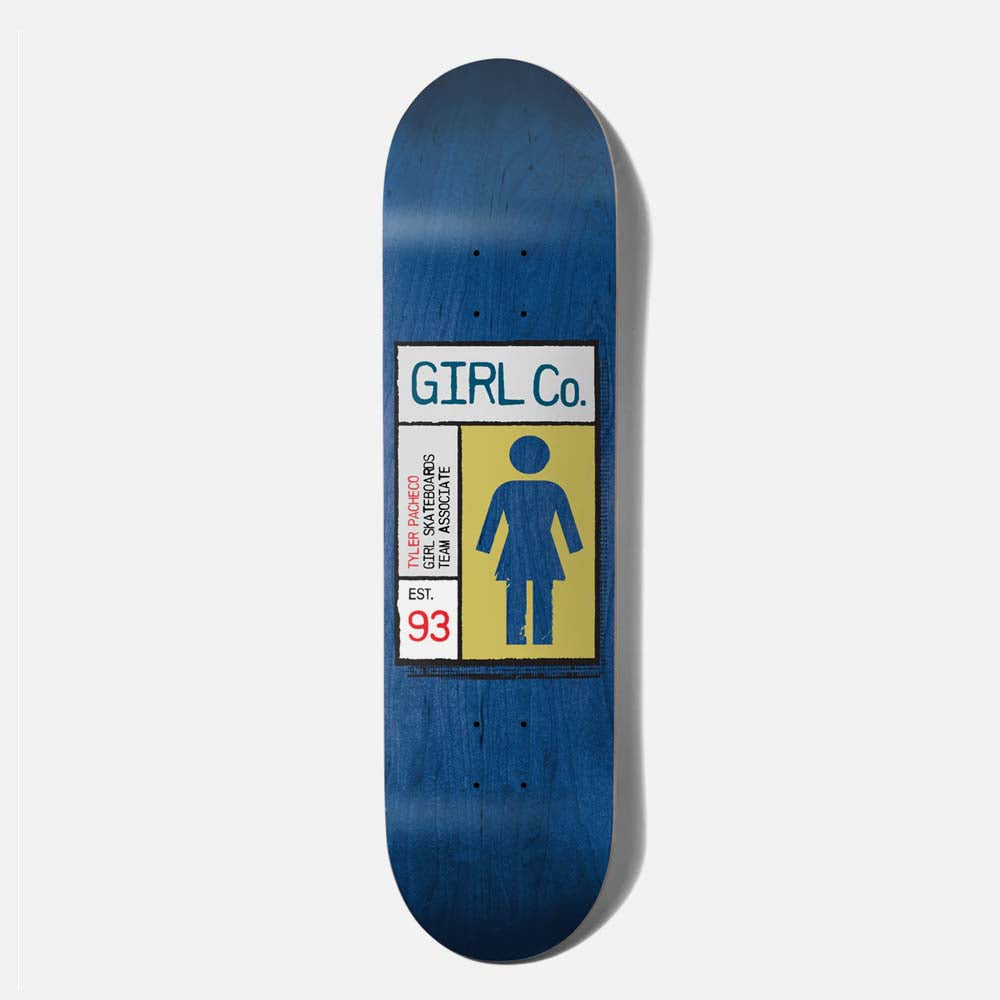 Girl Skateboards - 8.0" Tyler Pacheco Gridbox Skateboard Deck - Blue