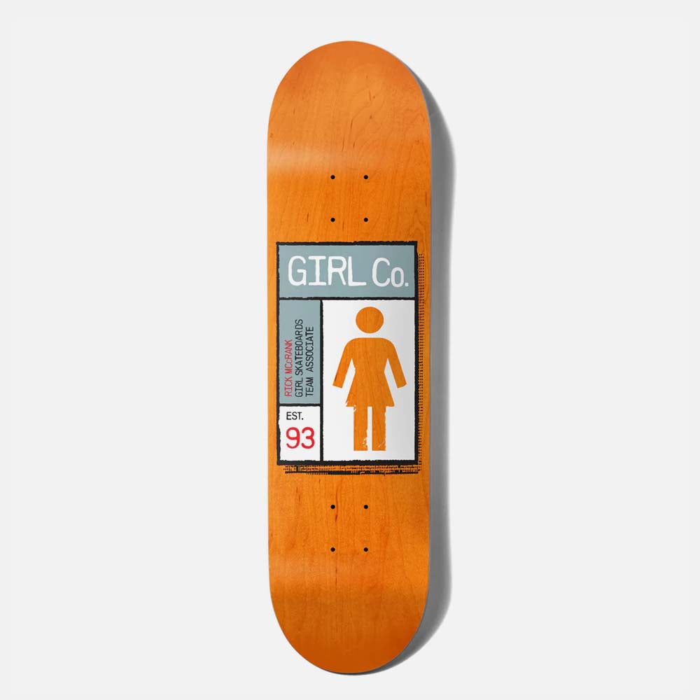 Girl Skateboards - 8.25" Rick McCrank Twin Tip Skateboard Deck - Orange