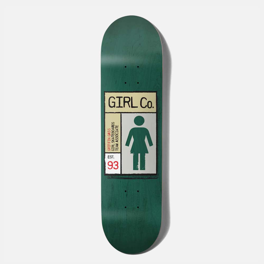 Girl Skateboards - 8.25" Griffin Gass Gridbox Skateboard Deck - Teal