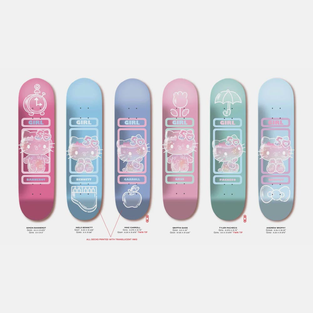 Girl Skateboards - 8.375" Sanrio Pacheco Hello Kitty Skateboard Deck - Green