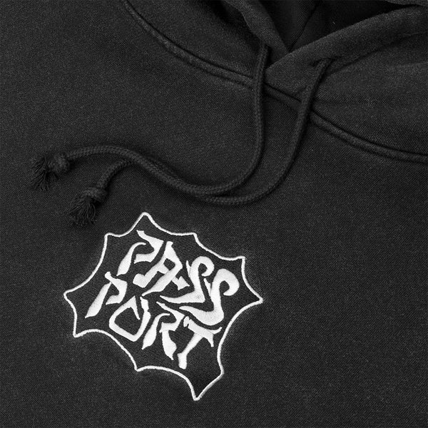 Pass Port Skateboards - Glyph Pullover Hooded Sweatshirt - Acid Black