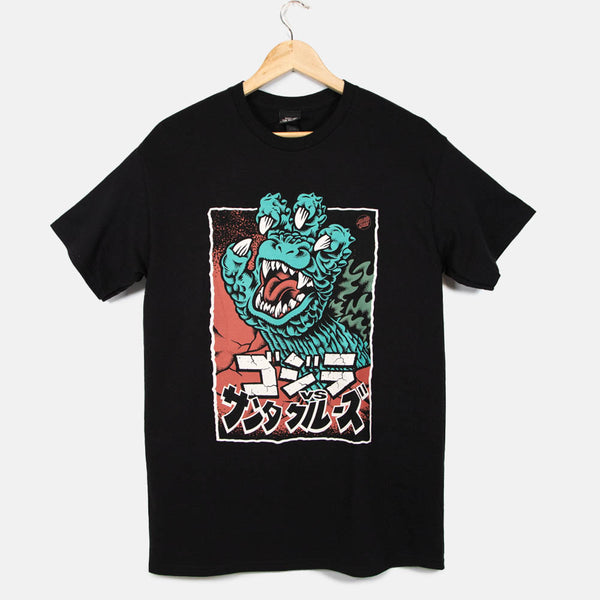 Santa Cruz - Godzilla Hand Front T-Shirt - Black