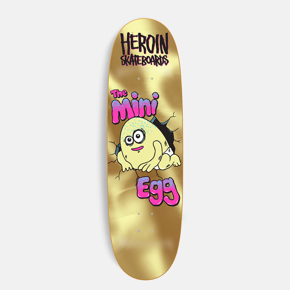 Heroin Skateboards - 8.38" Gold Mini Egg Skateboard Deck