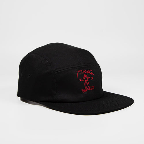 Thrasher - Gonz 5 Panel Cap - Black / Red