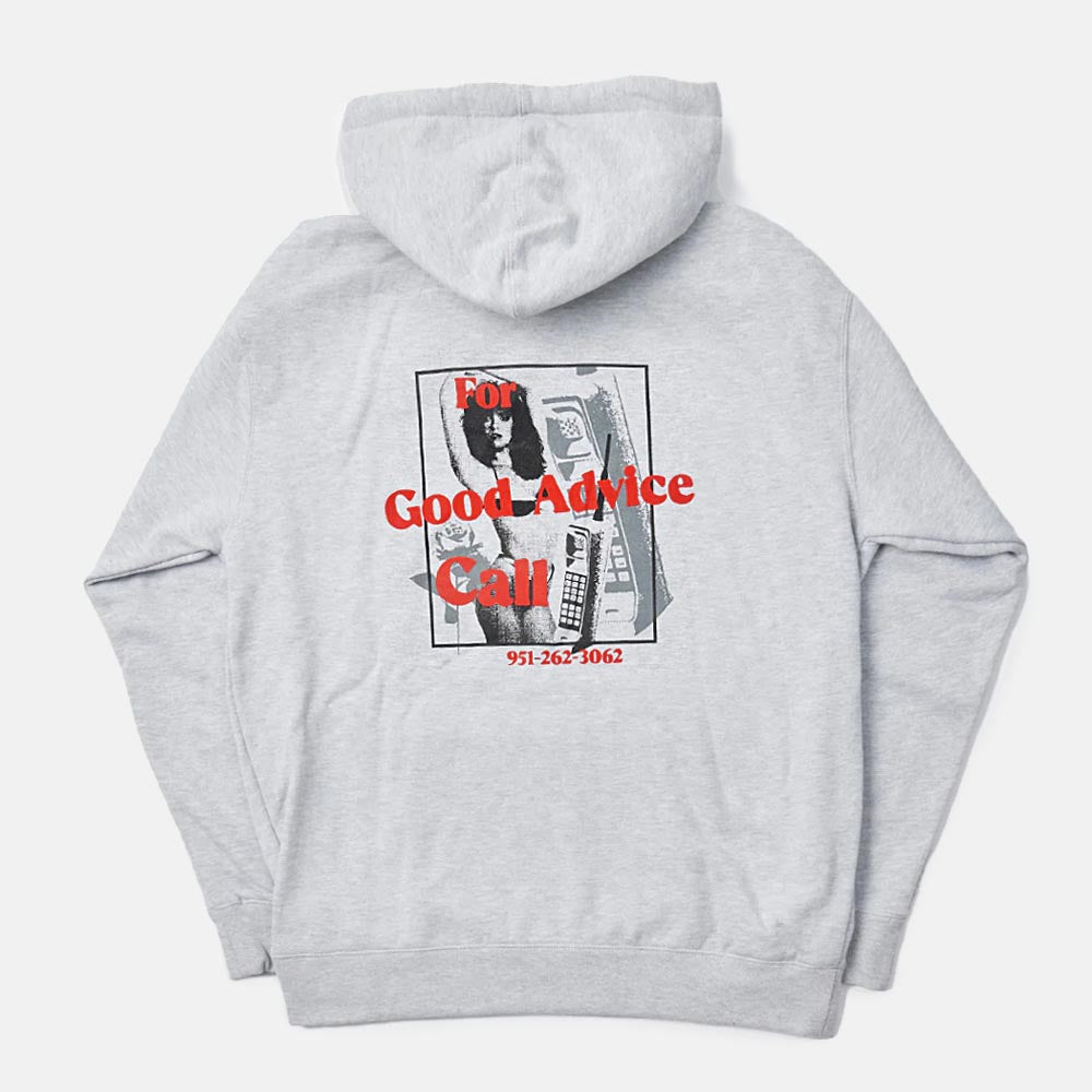 Good Advice - Chat Line Pullover Hooded Sweatshirt - Heather Grey