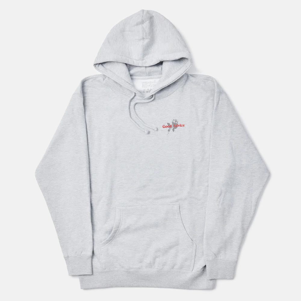 Good Advice - Chat Line Pullover Hooded Sweatshirt - Heather Grey