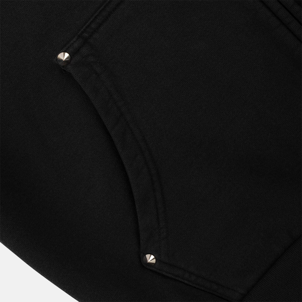 Welcome Skateboards - Grapple Zip Hooded Sweatshirt - Black (Pigment Dyed)