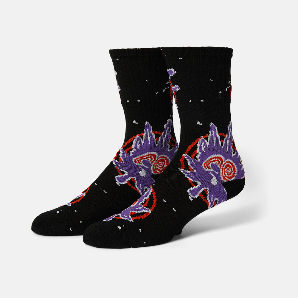 Huf - Green Buddy Hypnosis Socks - Black