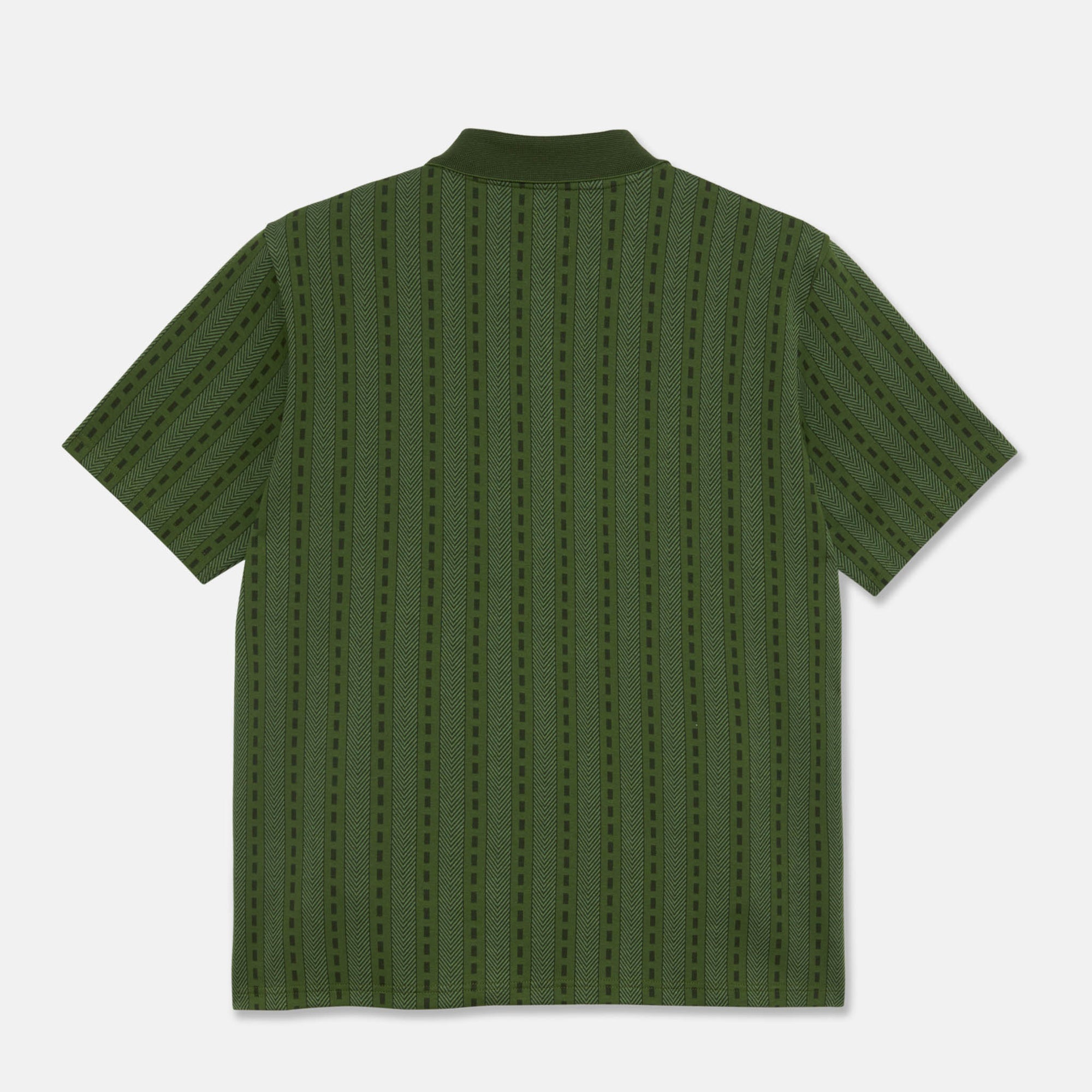 Polar Skate Co. - Road Zip Short Sleeve Polo Shirt - Dark Green