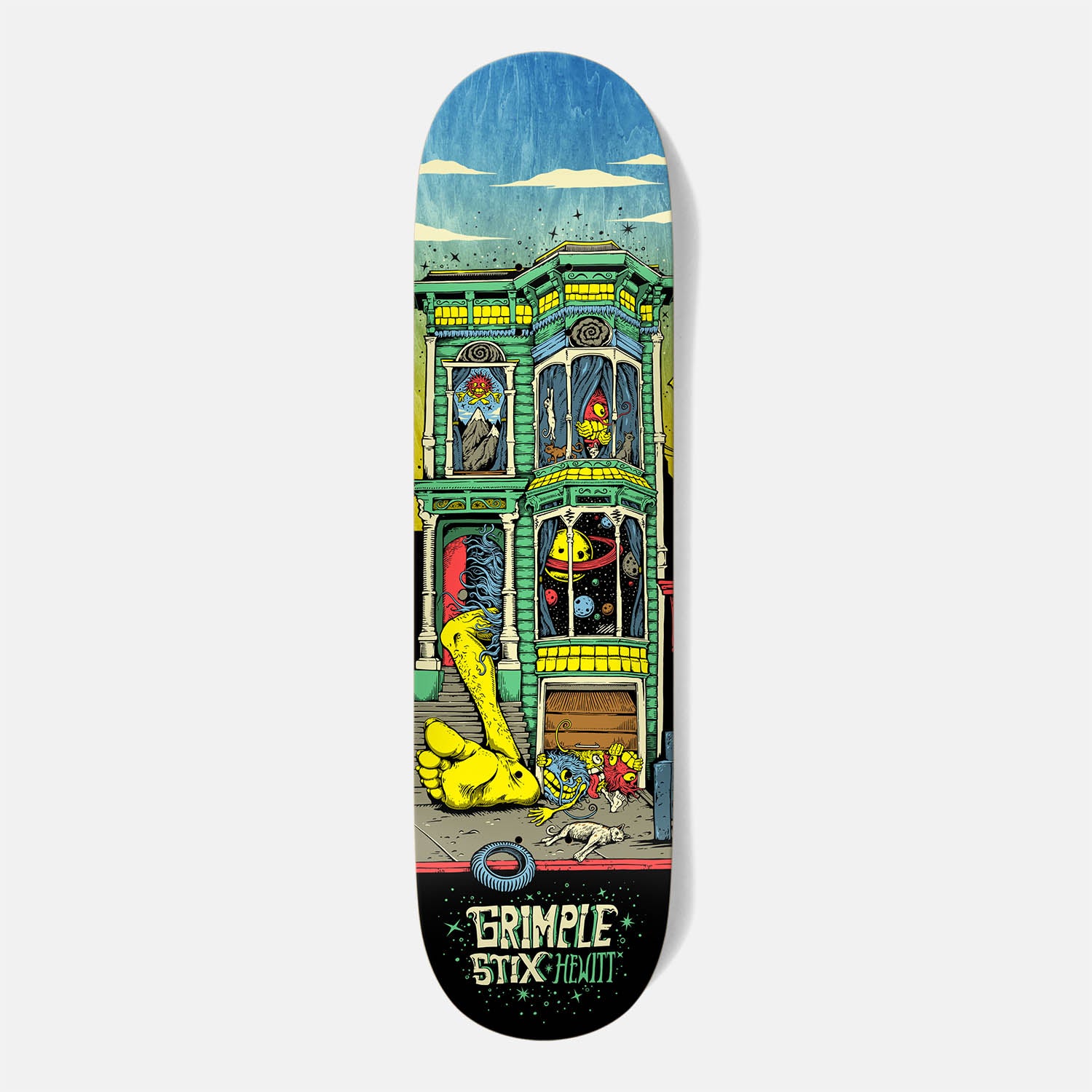 Anti Hero Skateboards - 8.5" Peter Hewitt Grimple Stix Victorians Skateboard Deck