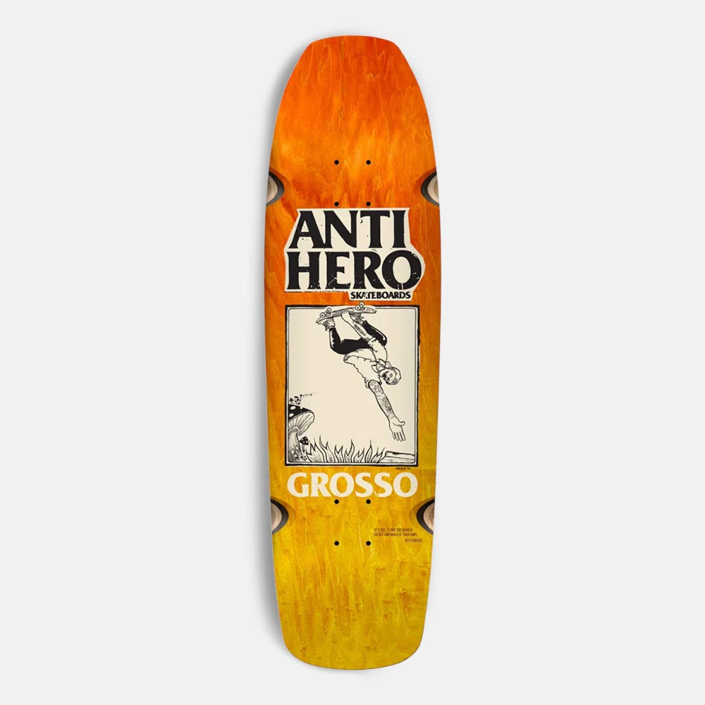 Anti Hero Skateboards - 9.25" Grosso Hand Plant Skate Shop Day (SSD) Skateboard Deck - Orange