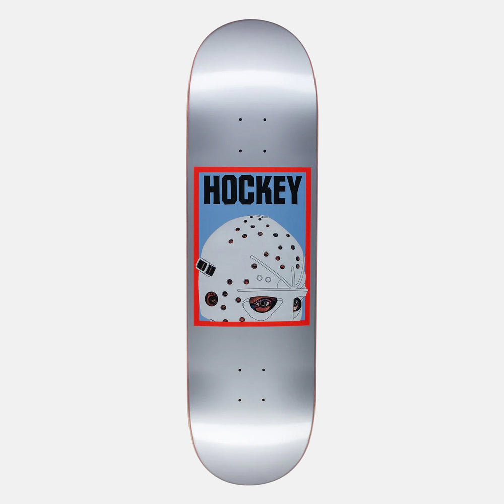 Hockey Skateboards - 8.75" Half Mask Skateboard Deck (Silver)